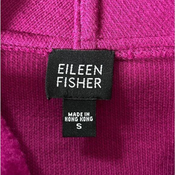 Eileen Fisher Size Small Lambswool Cotton Blend Purple Cardigan Sweater Jacket - Picture 6 of 7